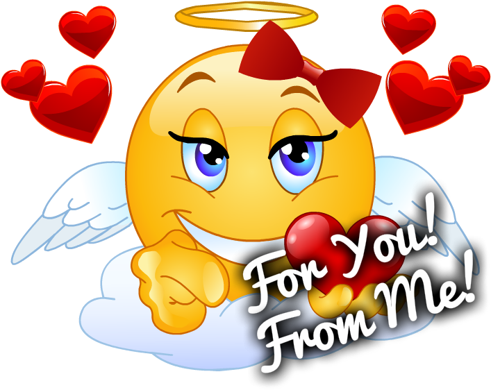 Emoticones Emoji, Emoticonos, Caras Felices, Cara Sonriente, - Angel Emoticon (799x599), Png Download