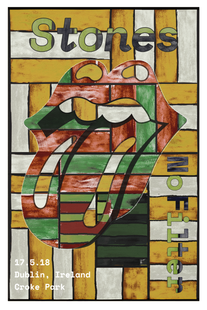 Dublin Lithograph The Rolling Stones Png The Rolling - Rolling Stones Dublin 2018 (1024x1024), Png Download