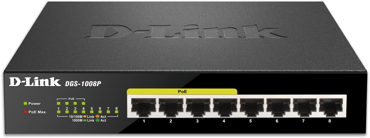 D-link 8 Port Gigabit Unmanaged Desktop Switch With (1664x936), Png Download