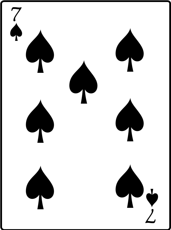 Free 7 Of Spades - 黑 桃 7 (800x800), Png Download