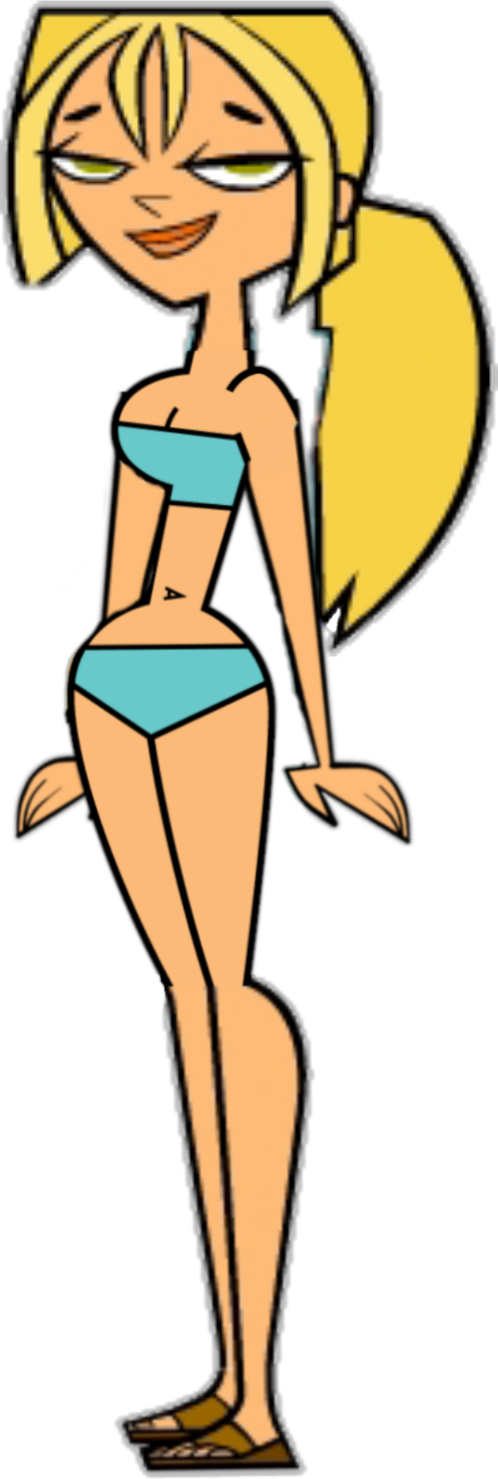 Bridgette Swimsuit - Total Drama Bridgette Bikini (706x2095), Png Download