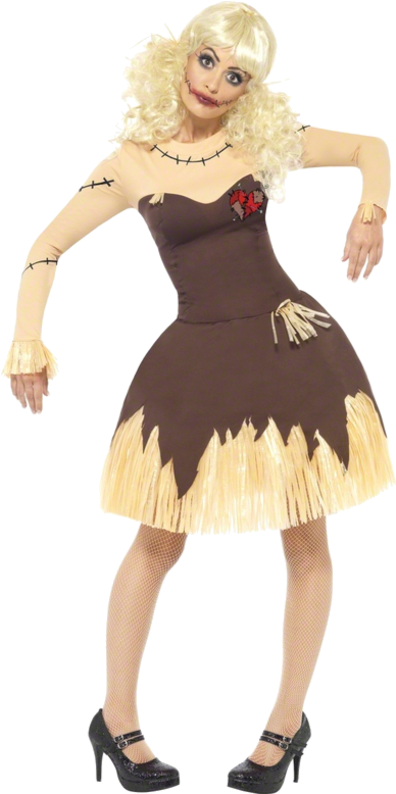 Clip Art Voodoo Doll West African Vodun Costume Disguise - Voodoo Doll Costumes Girl (500x793), Png Download