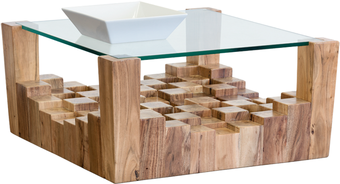 This Eye-catching Coffee Table From India Is Made From - Sunpan Locke Beige Coffee Table 102307 (1000x800), Png Download
