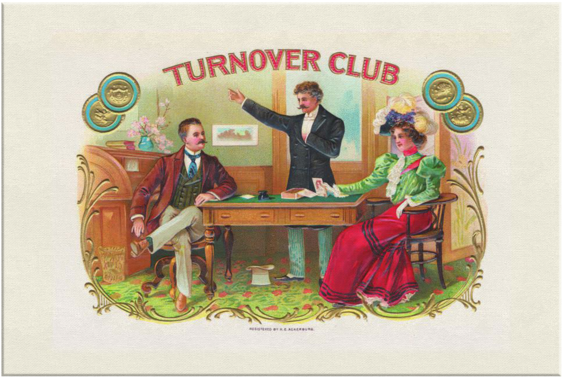 Turnover Club Art Of Cigar Vintage Canvas Wall Art - Art Of The Cigar - Turnover Club (580x580), Png Download