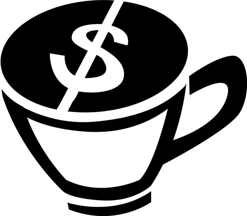 Vector Illustration Of Financial Concept Coffee Mug - Emblem (802x700), Png Download