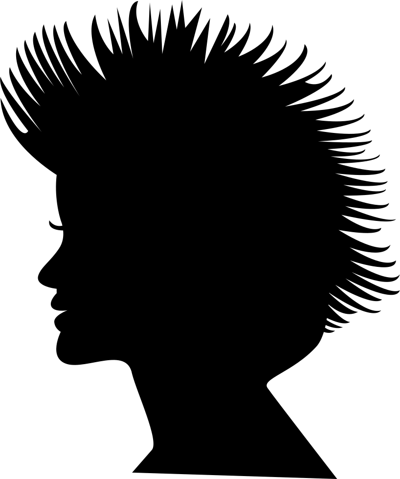 Clip Royalty Free Download Short Hair On Female Png - Silhouette (818x980), Png Download