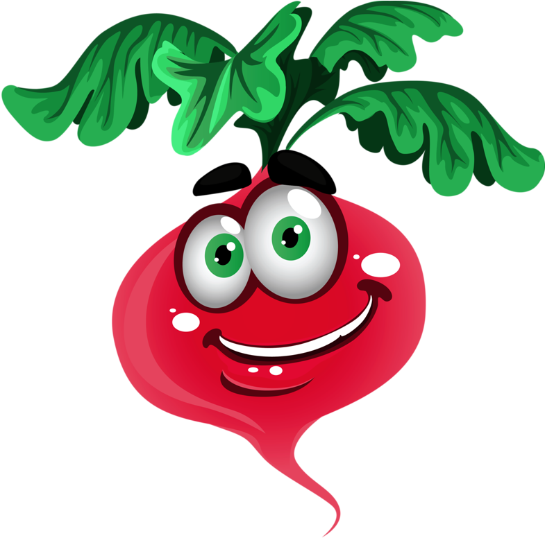 Rabanete Smiley, Alphabet, Clipart, Creations, Emoticon, - Cartoon Vegetables With Eyes (800x778), Png Download