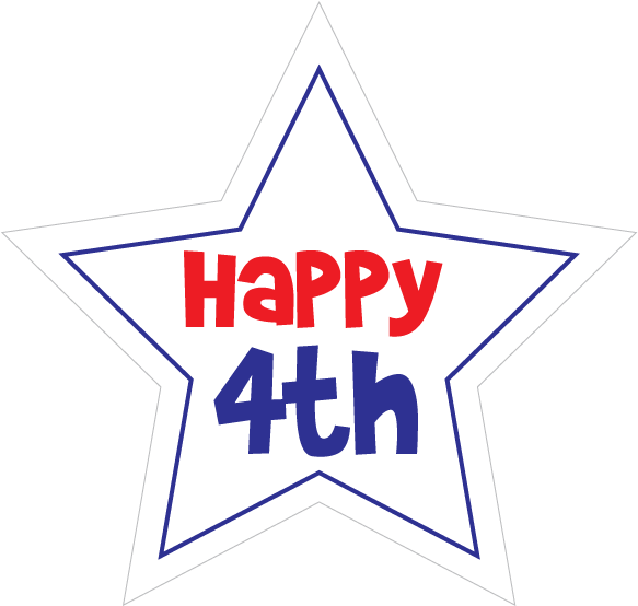 July 4th Clipart - Happy 4th Of July (589x572), Png Download