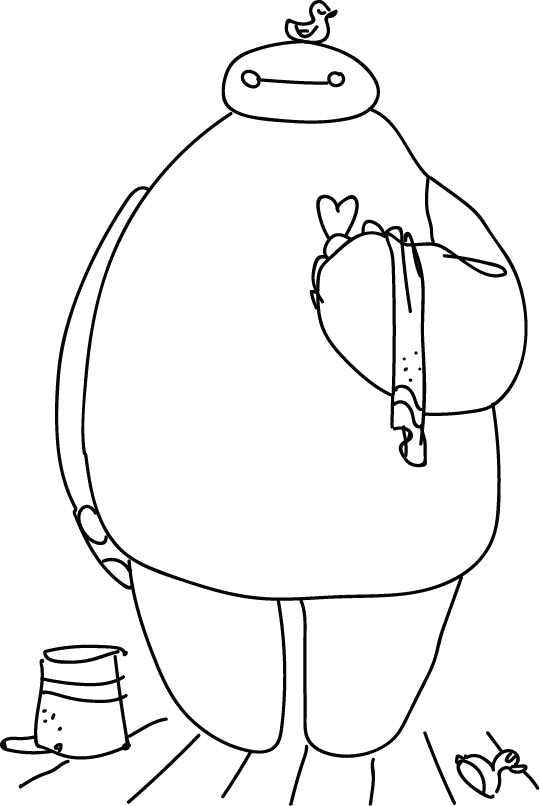 04 Misty Baymax Oversketch Both 03 Misty Baymax Oversketch - Line Art (540x806), Png Download