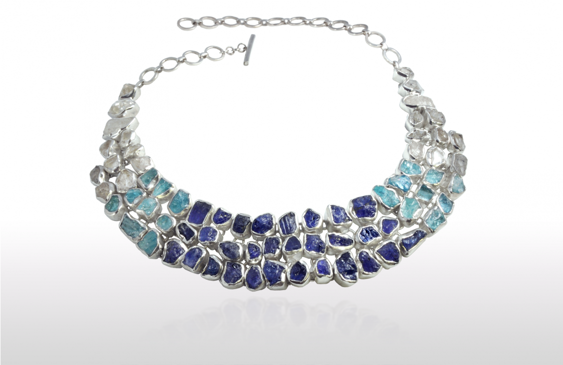 Collana Con Ciondolo E Acquamarina (1126x1126), Png Download