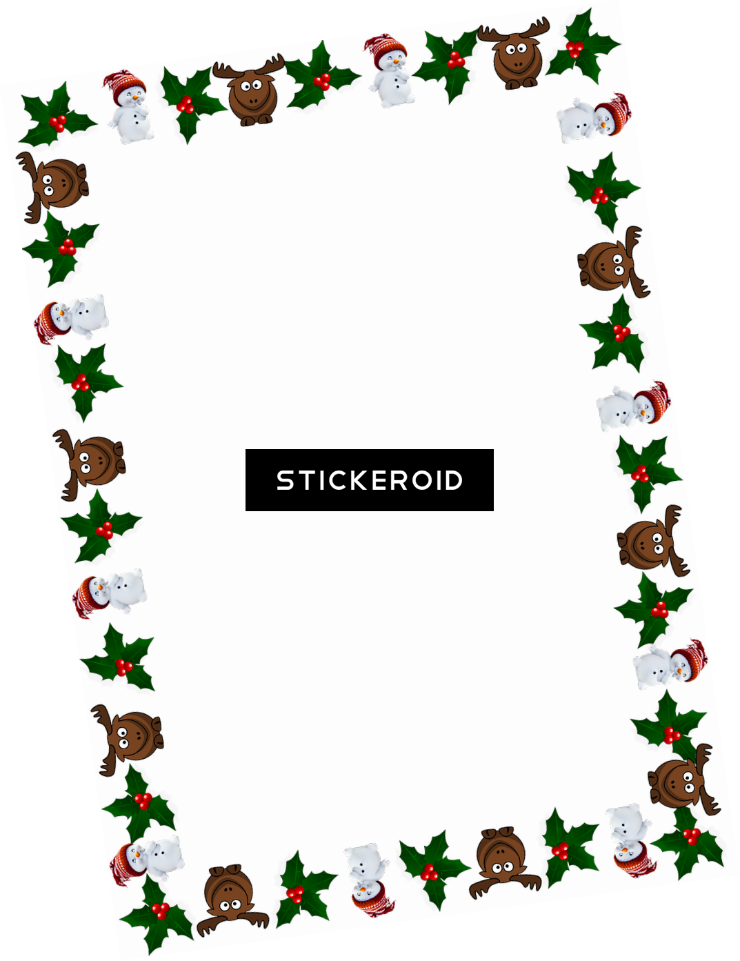 Frame Border Xmas - Short Christmas Songs With Lyrics (1073x1393), Png Download