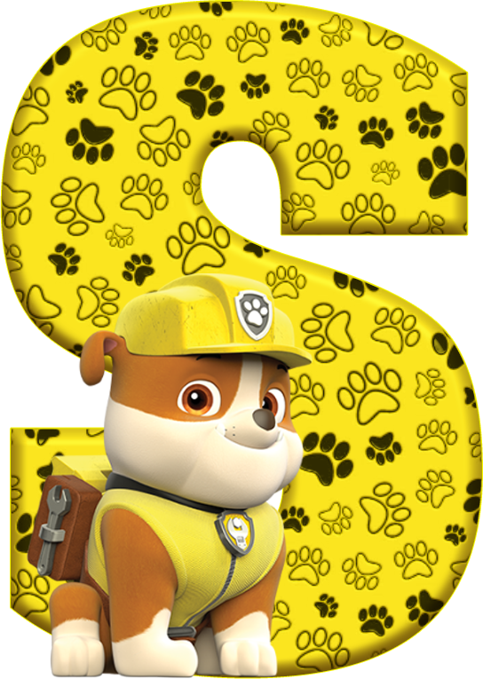 *✿**✿*s*✿**✿*de Alfabeto Decorativo - H Paw Patrol (544x765), Png Download