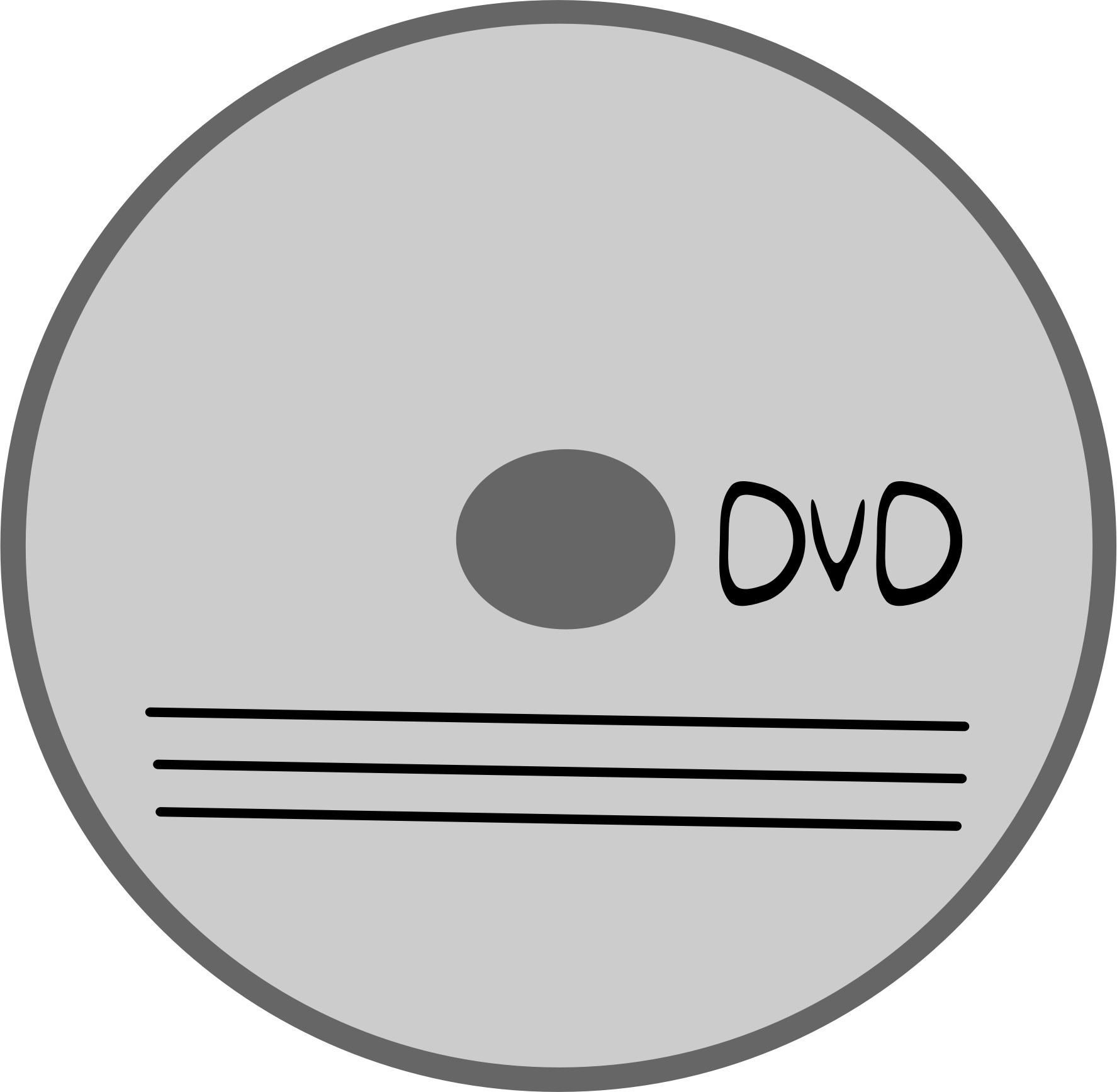 Big Image - Dvd Clipart Black And White (1775x1736), Png Download