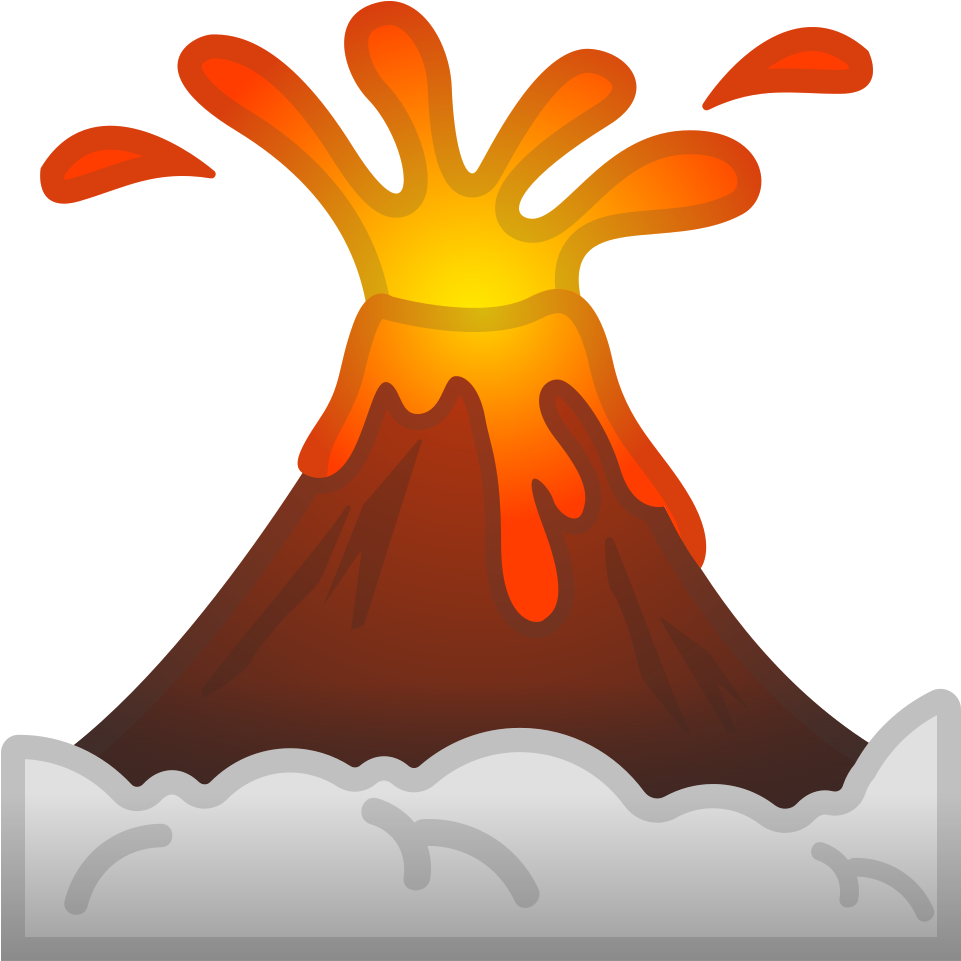 Download Svg Download Png - Volcano Emoji (1024x1024), Png Download