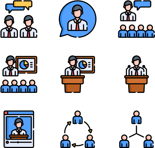 Business Meeting - Flat Icon Employee (600x564), Png Download