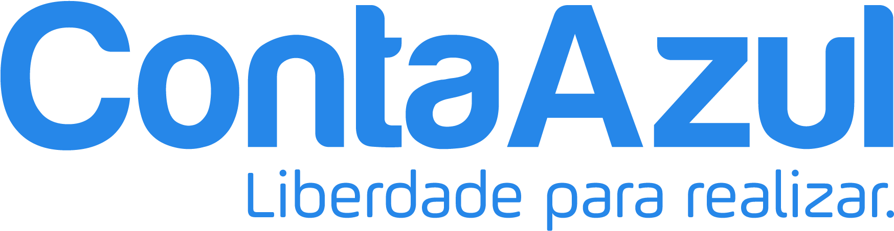 Marca Com Tagline Azul - Contaazul (1754x457), Png Download