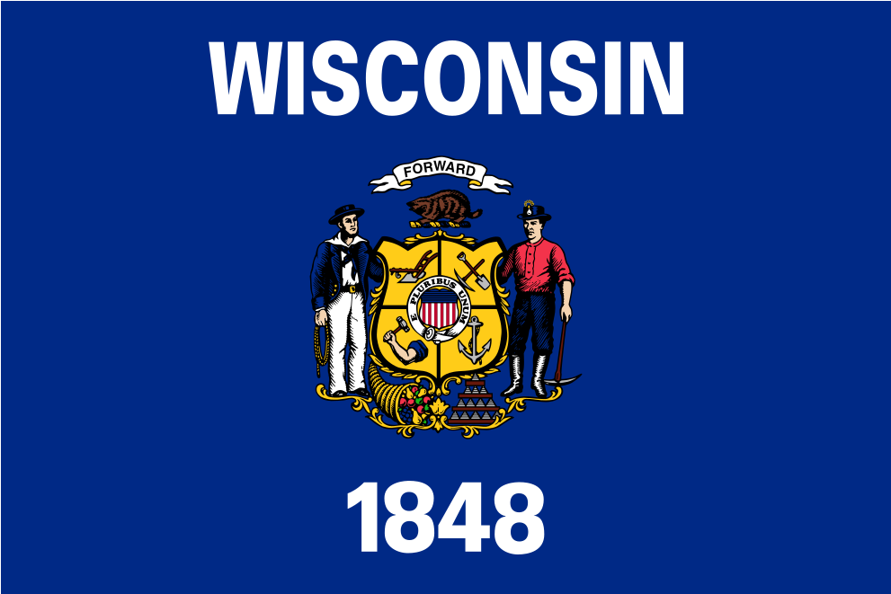 Download Svg Download Png - State Of Wisconsin Flag (1024x1024), Png Download