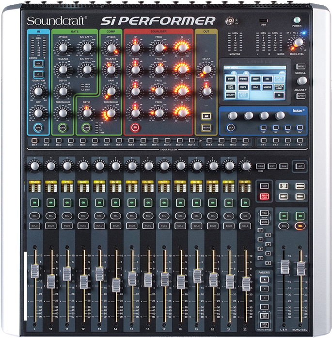 Si Performer - Soundcraft Si Performer 2 Mixer (1600x800), Png Download