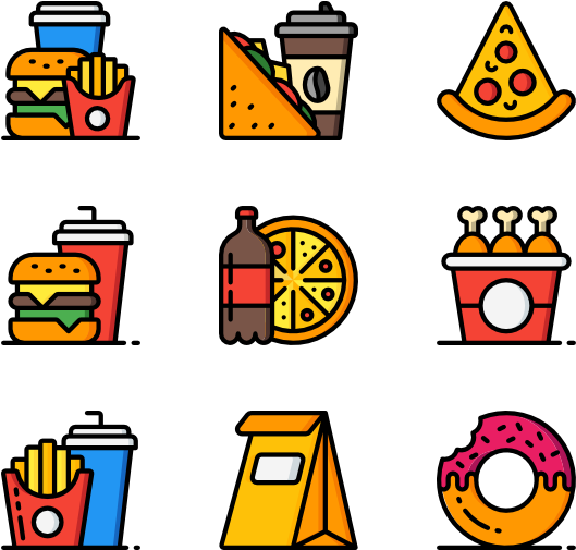42 Dog Icon Packs - Fast Food (600x564), Png Download