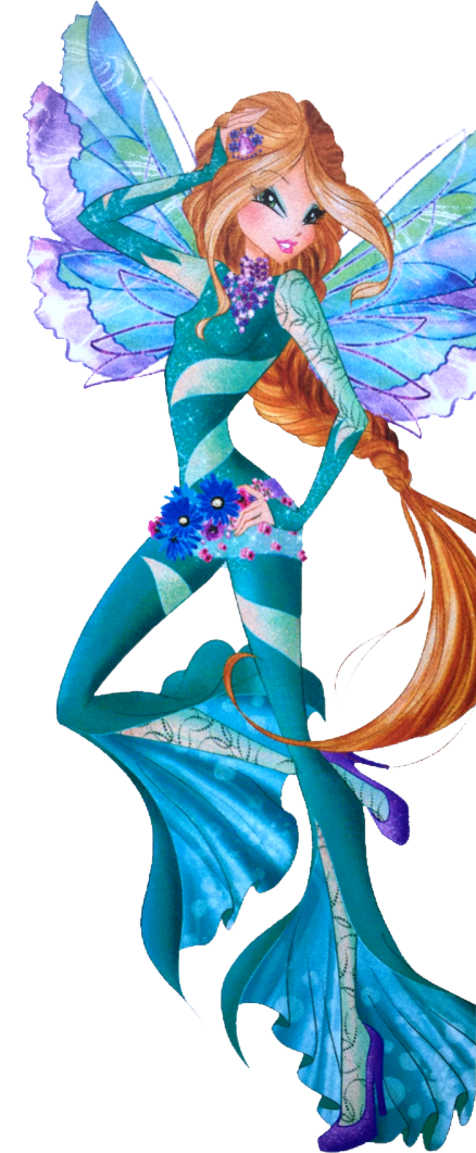 Flora - Winx Club Flora Onyrix (438x1061), Png Download