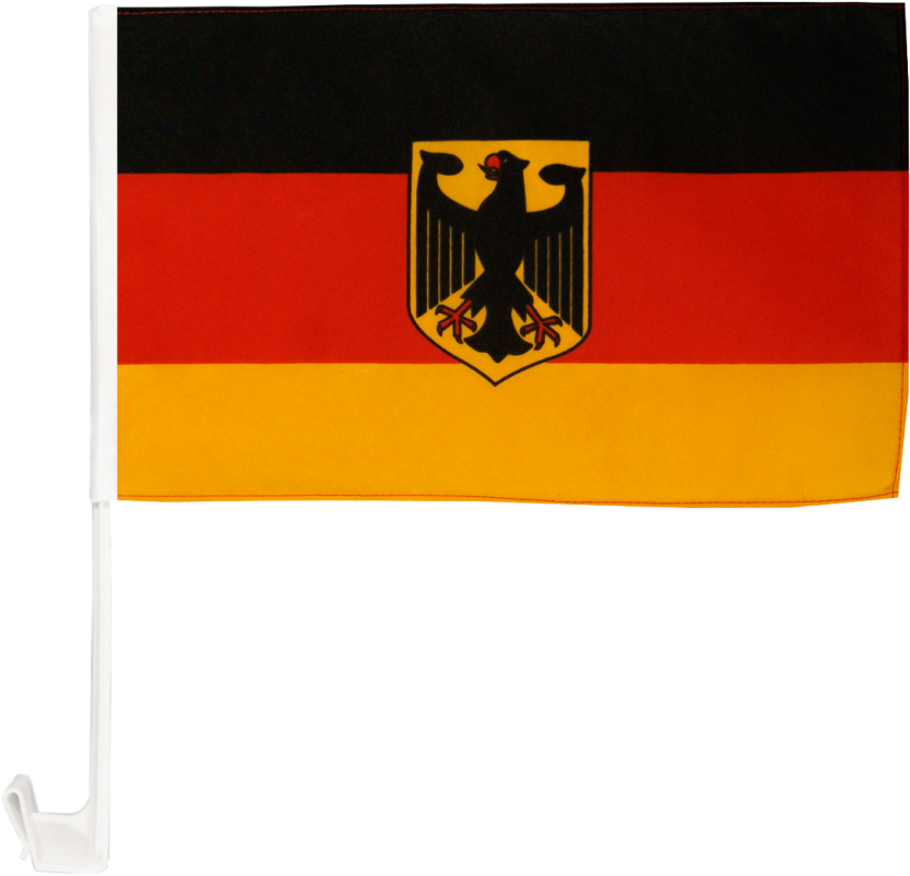 Germany Eagle Car Flag - Small Germany Dienstflagge Flag - 12x18" (1500x996), Png Download