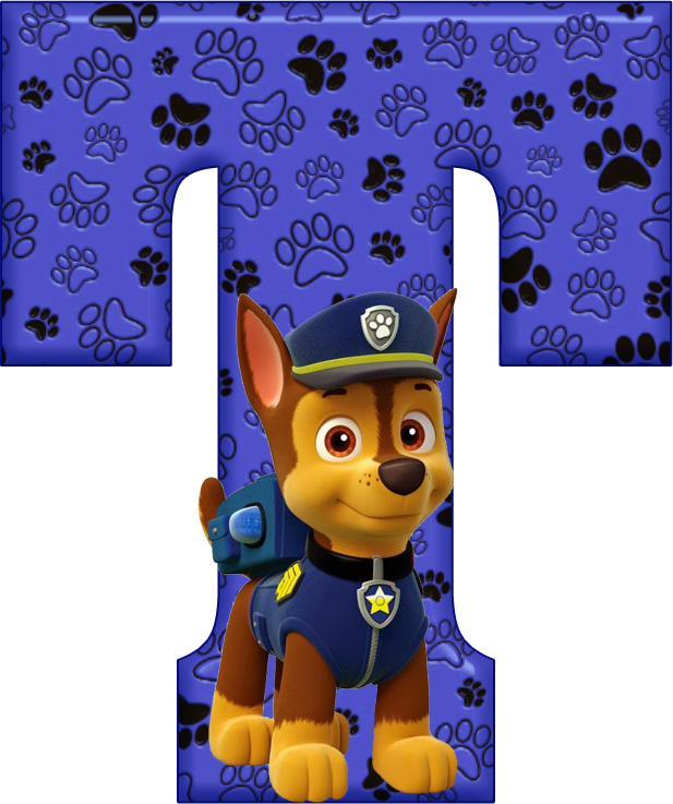 *✿**✿*t*✿**✿*de Alfabeto Decorativo - Alfabeto De La Patrulla Canina (617x737), Png Download