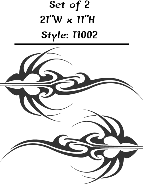 Vehicle Tribal Flames Vinyl Decal Sticker Car Truck - Decal (500x654), Png Download