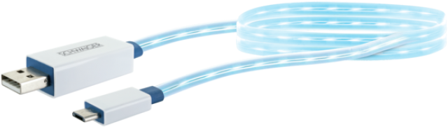 Micro Usb Sync & Charging Cable, Glowing - Micro-usb (650x650), Png Download