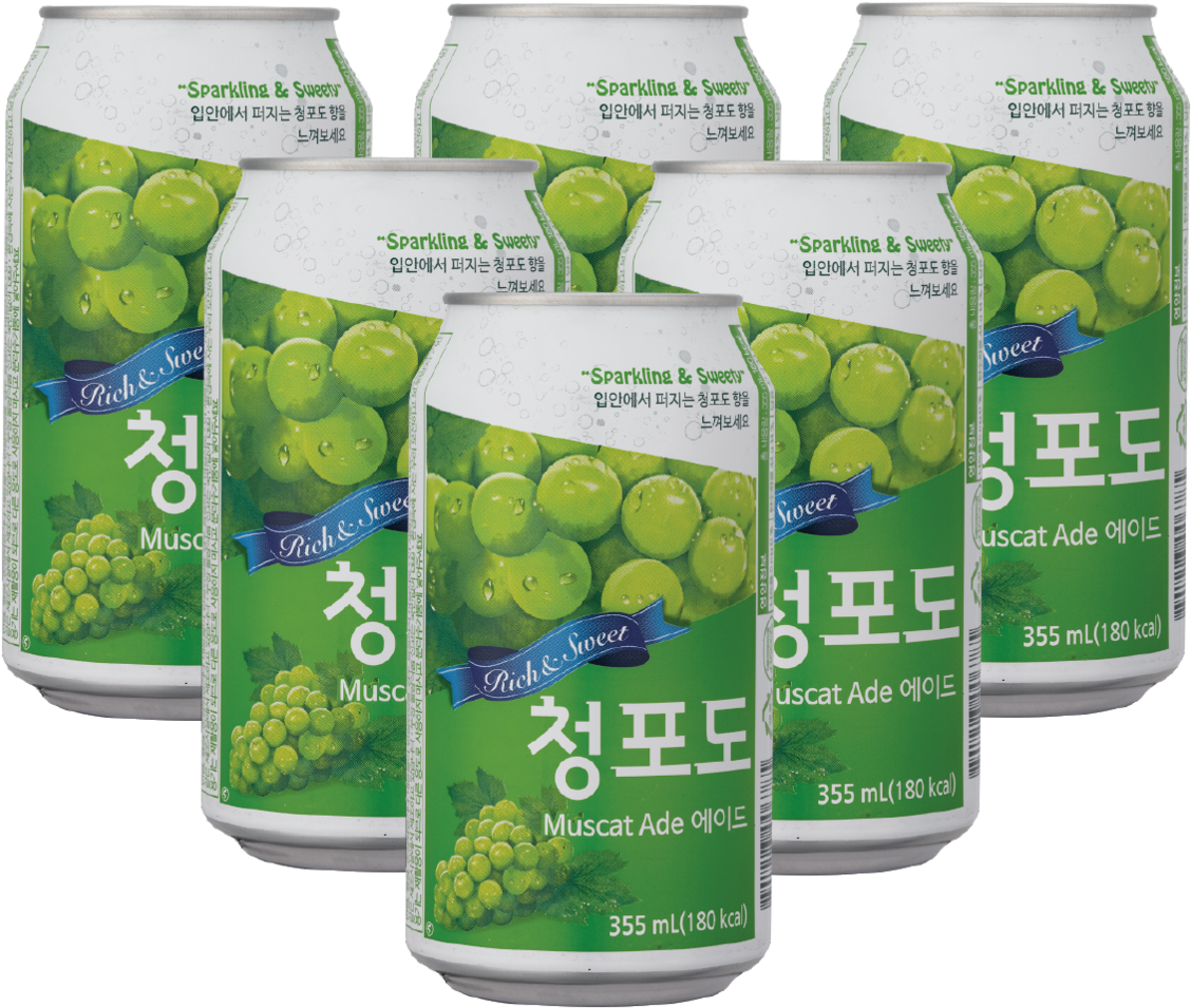 Ilhwa Green Grape Soda [6 Cans] - Hong Kong Television Network Ltd (1200x1078), Png Download