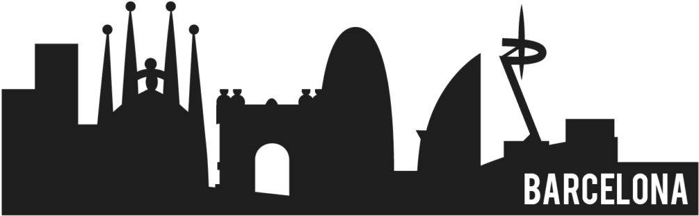 Silueta Barcelona Png (1024x337), Png Download