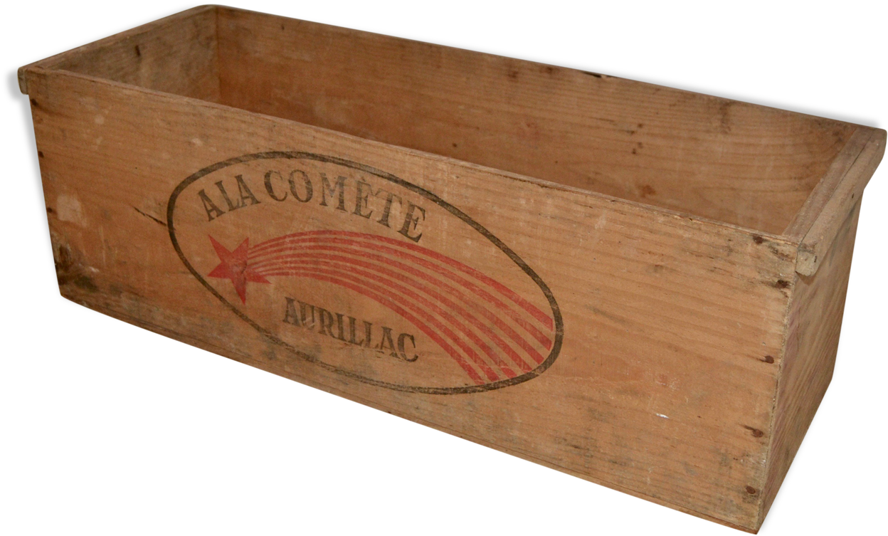 Old Wooden Box "has The Comet" Aurillac - Plywood (1457x1457), Png Download