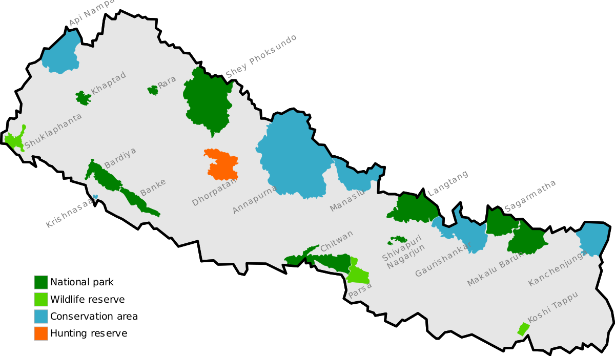 Protected Areas Of Nepal - Conservation Area Of Nepal (1200x695), Png Download