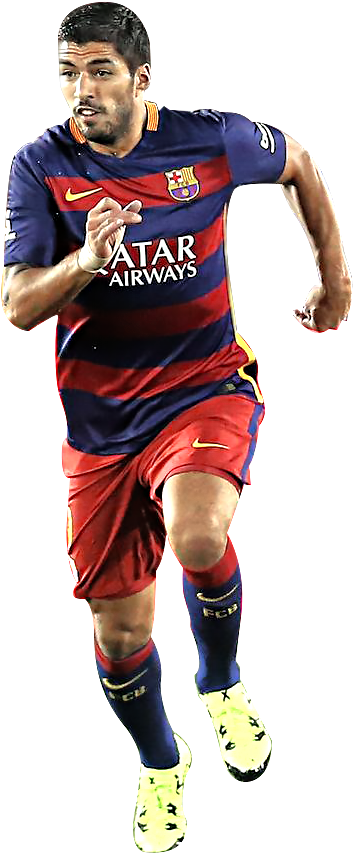Suarez Barcelona Png - Luis Suarez Png 2016 (396x908), Png Download