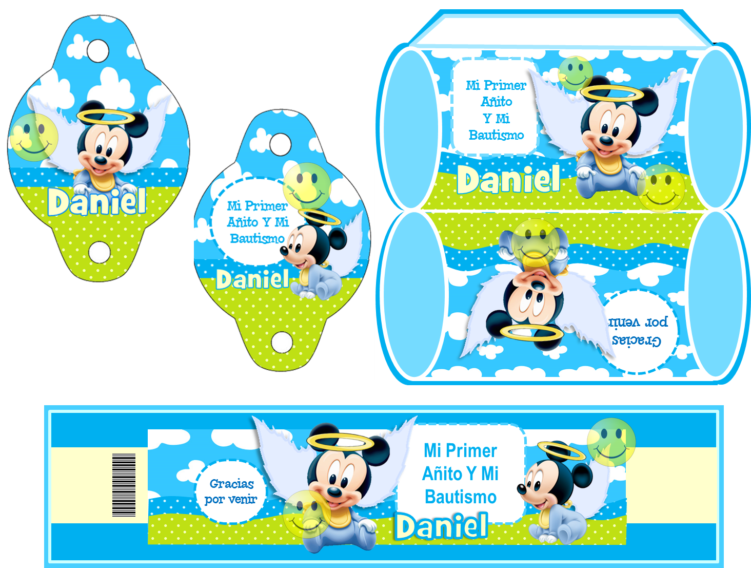 Bolsita Para Golosinas - Baby Mickey (1463x1113), Png Download