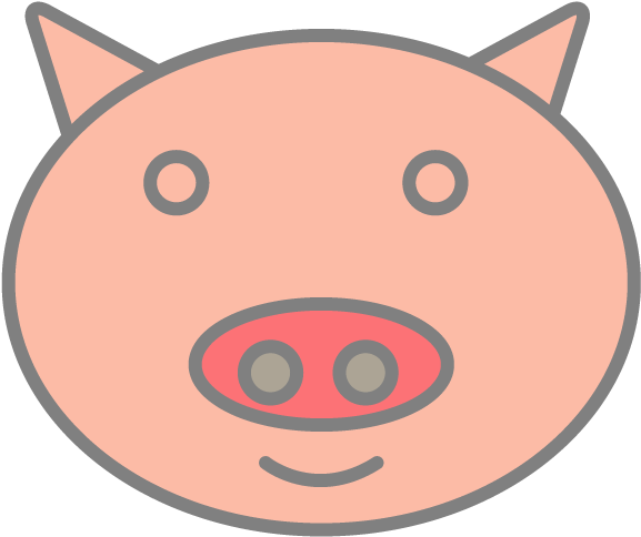 Pig - Animal - Icon - Free Material - Simbolo De Proteccion Civil (640x640), Png Download