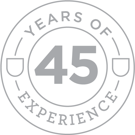 Stamp 45 Years Of Experience - Circle (593x590), Png Download