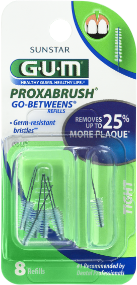 Gum® Proxabrush® Go-betweens® Refills, Tight, - 2 Pack - Gum Go-betweens Proxabrush Refills Tight [414] (600x600), Png Download