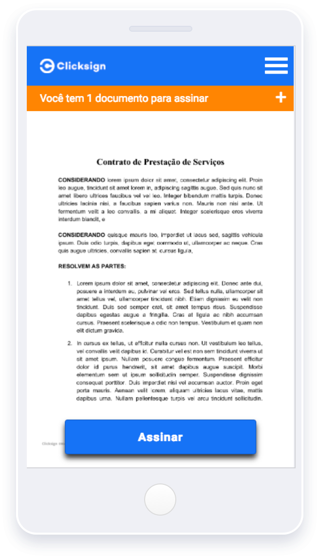 Mobile Clicksign - Clicksign (690x1174), Png Download
