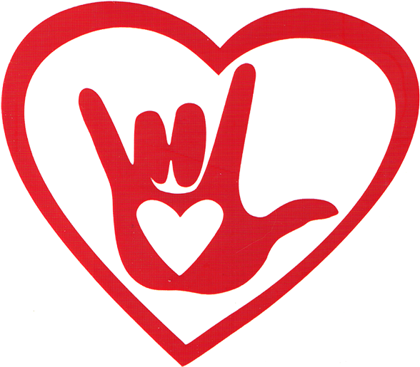 I Love You - Love You Sign Language Heart (600x529), Png Download