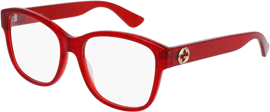 Gg0038o-004 Red Eyeglasses / Demo Lenses - Gucci Gg0038o (1000x560), Png Download