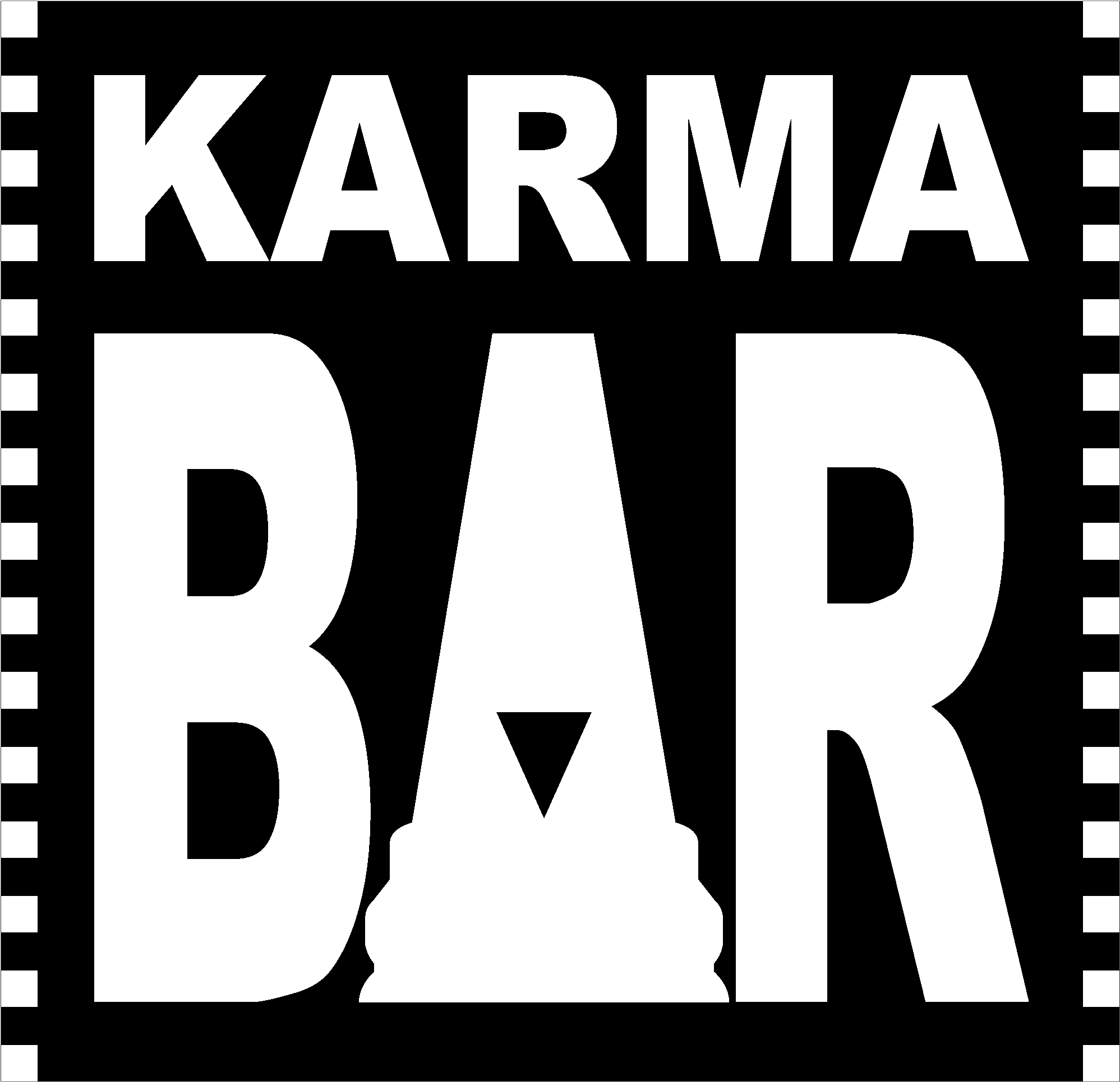 Karma Bar Logo Black And White - Graphics (2400x2400), Png Download