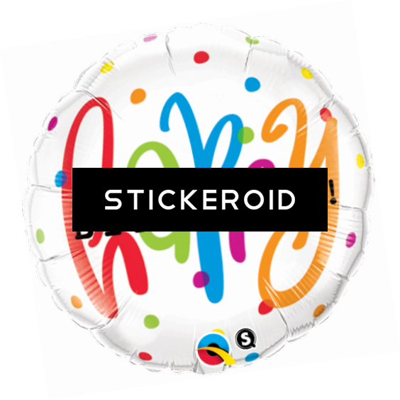 Happy Birthday Foil Balloon Hd - Qualatex 18 Inch Round Foil Balloon - Happy Birthday (564x565), Png Download
