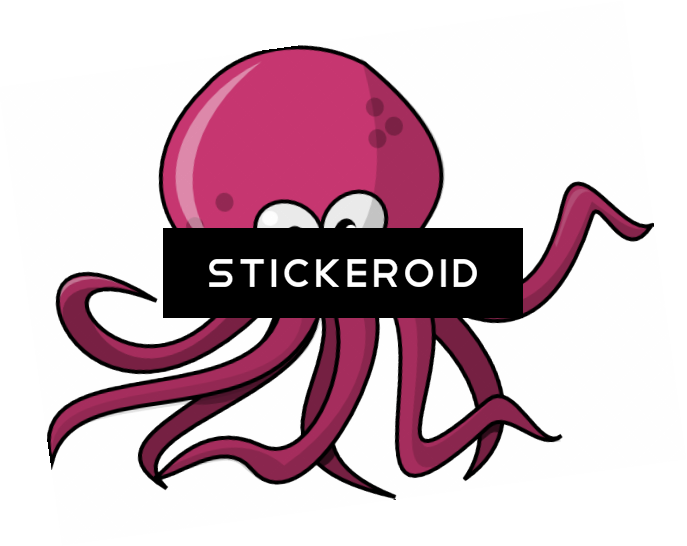 Cute Octopus - Letra P (687x546), Png Download