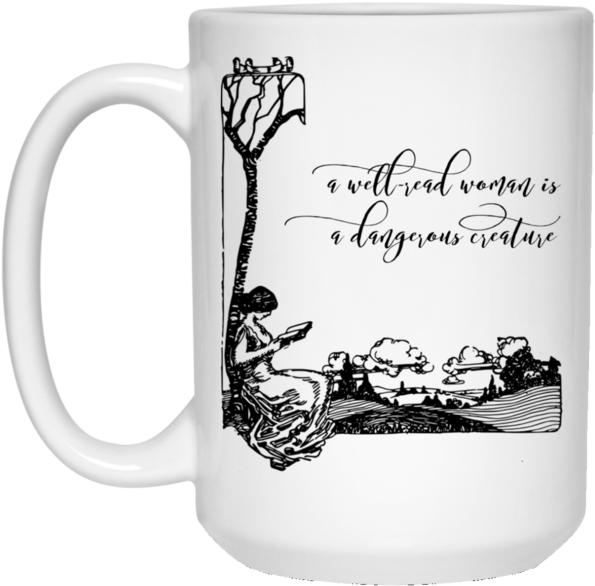 A Well-read Woman Is A Dangerous Creature 15 Oz - Love Paris Eiffel Tower France Flag Tourist T Shirt (600x600), Png Download