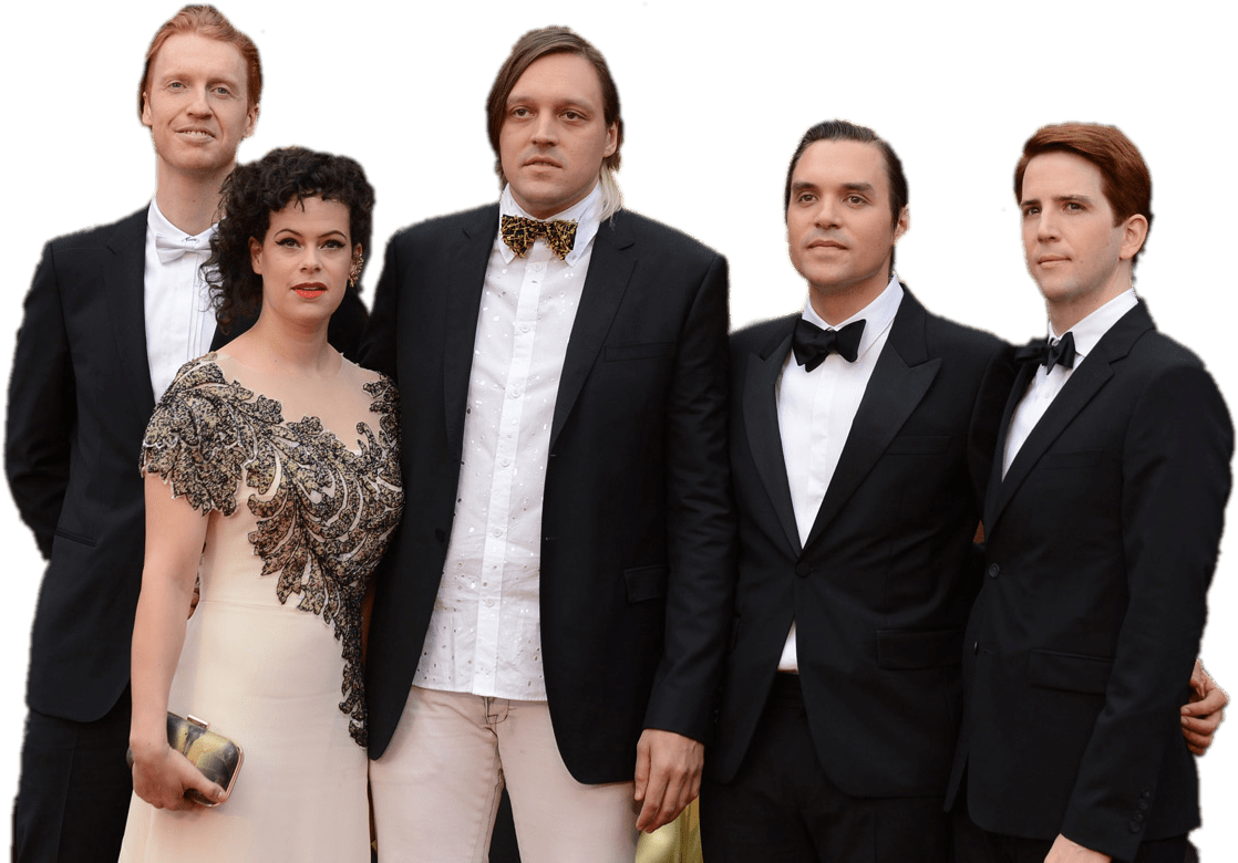Arcade Fire Wearing Suits - Arcade Fire Papier Mache Heads (1240x800), Png Download
