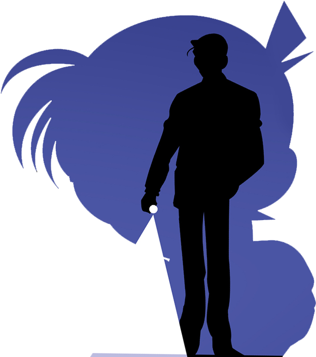 Case Closed &quot - Detective Conan Silhouette (662x900), Png Download