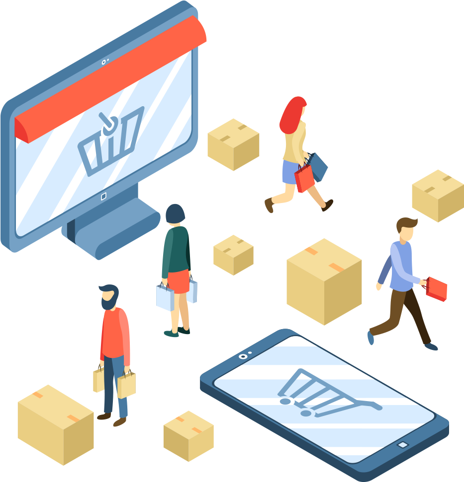 Online Shopping (932x986), Png Download