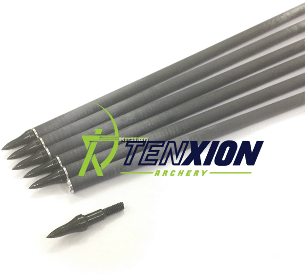 6 Pcs Tenxion Feathercarbonxf High Strength Pure Carbon - Arrow (700x700), Png Download
