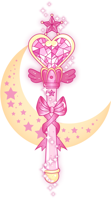Sailor Moon Art, Sailor Uranus, Sailor Neptune, Sailor - Sailor Chibi Moon Wand (428x810), Png Download