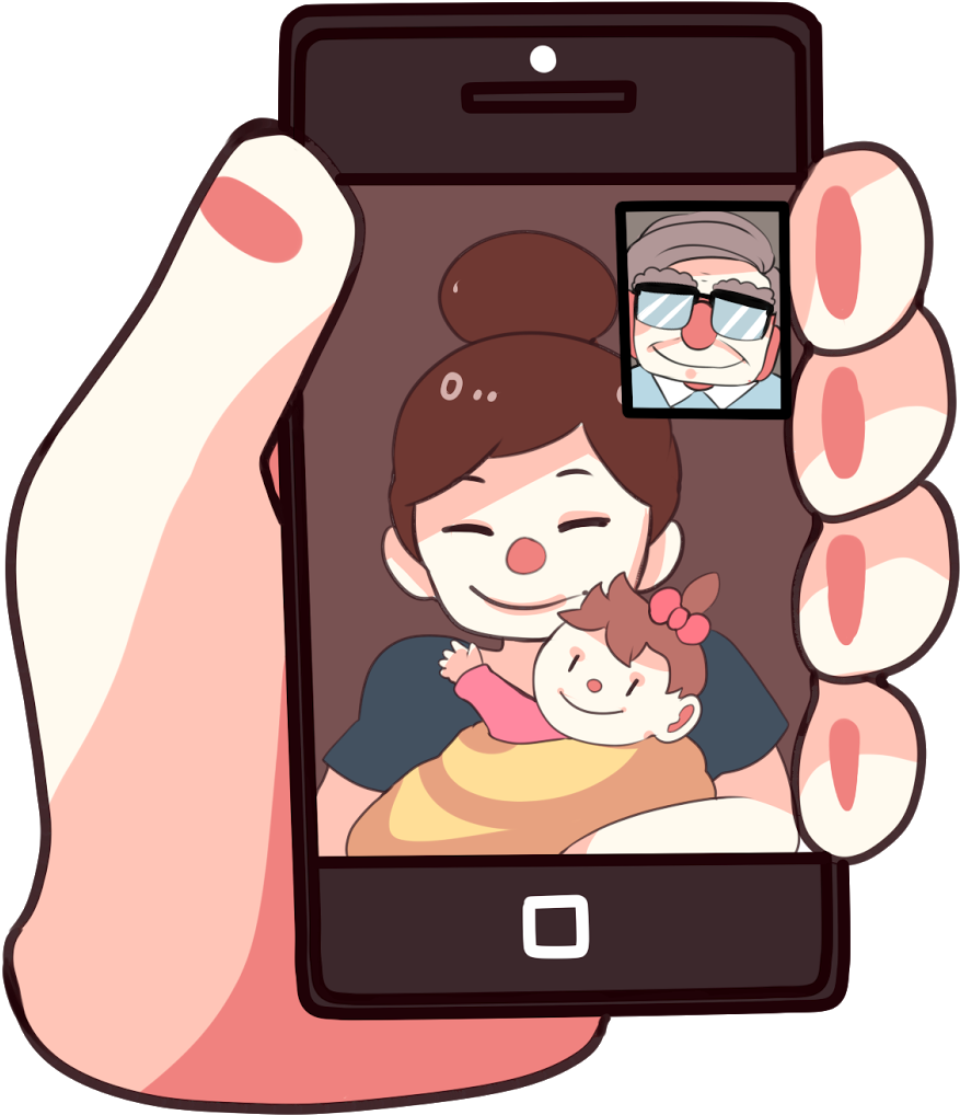 Illustration By Tesla Springs - Facetime Illustration (994x1087), Png Download